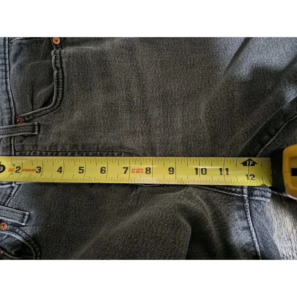 Levis Womens Jeans Black Size 30 Wedgie Straight Denim Stretch Cotton Distressed - Picture 8 of 11